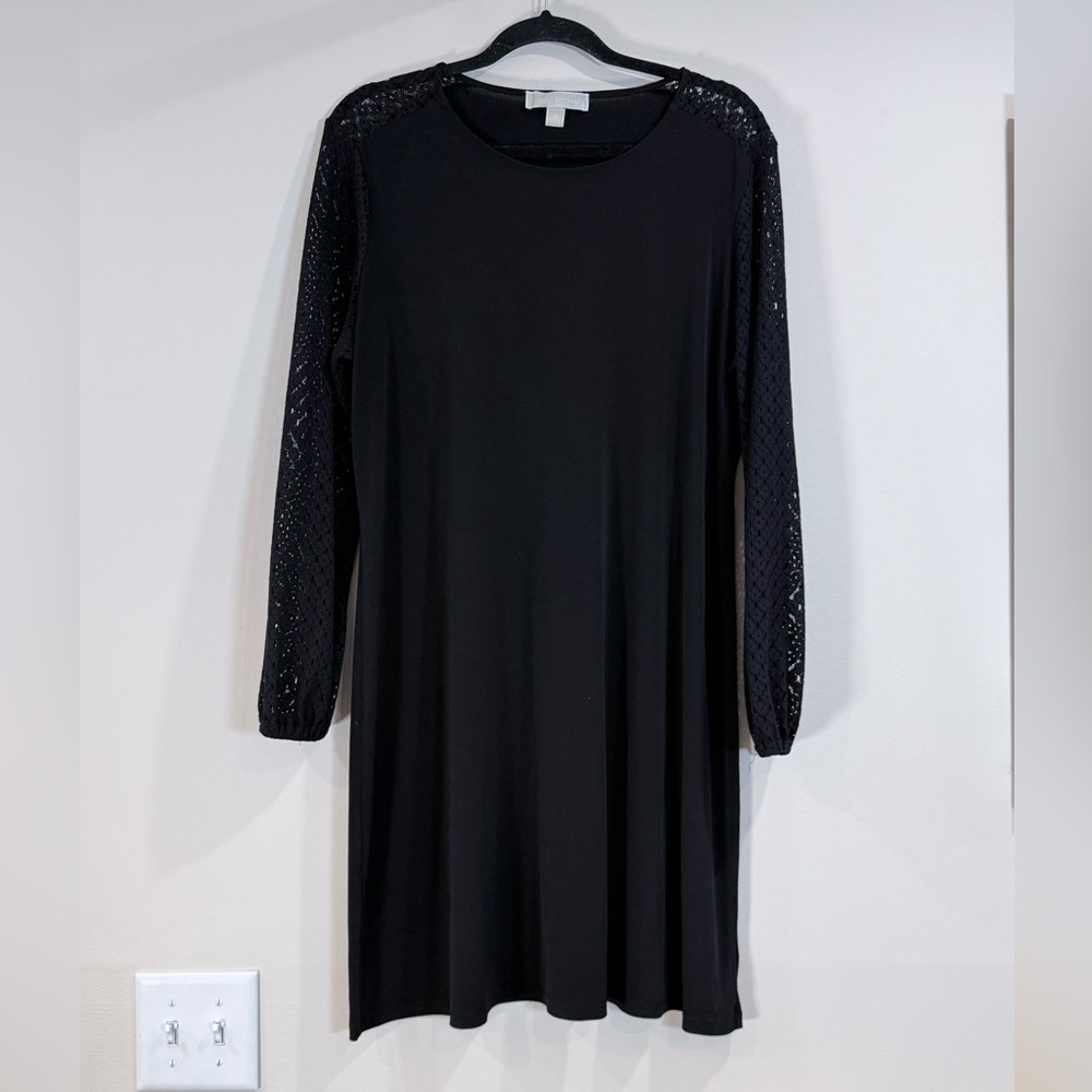 🔥Michael Kors Women’s Black Long-Sleeve Dress Size XL EC🔥